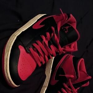 Air Jordan Black and Red Sneakers